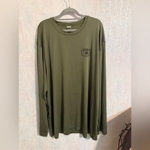 Sport Tex Men's Olive Long Sleeve Tee, Fishing Shirt, Sz 3X